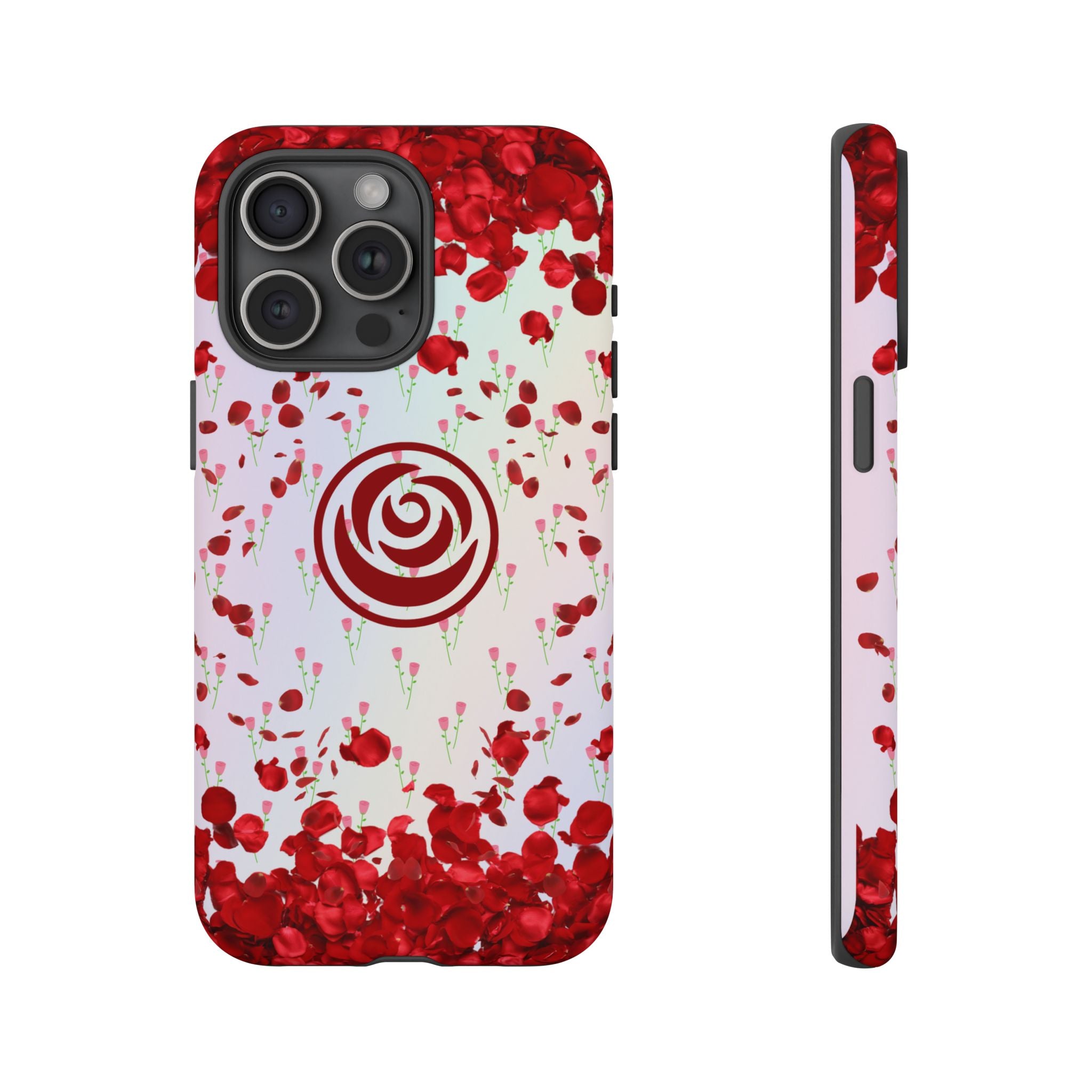 Tough Cases - Red Blossom Elegance Themed Phone Protection for iPhone, Samsung, and Google Pixel (Matte/Glossy)