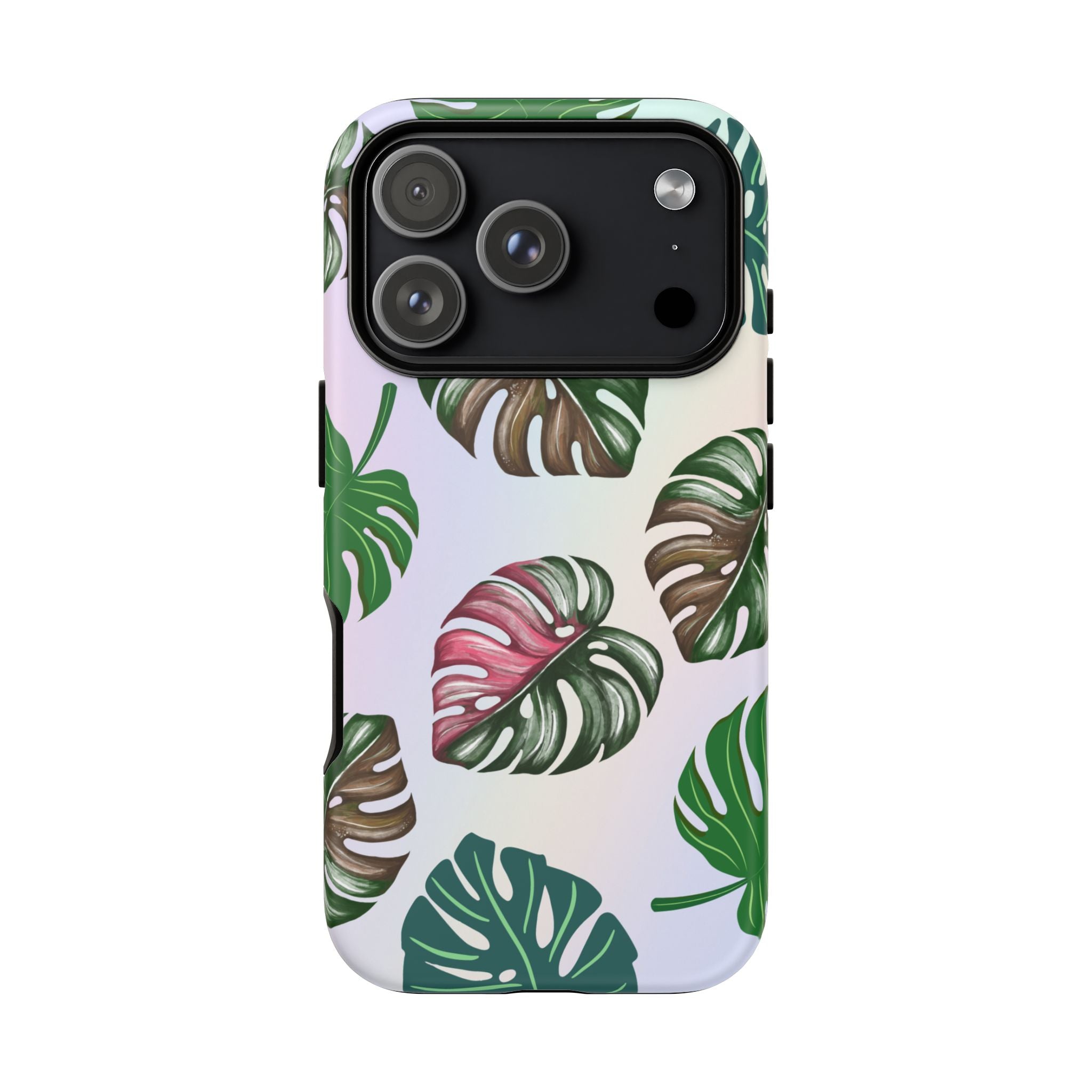 Tough Cases - Monstera Leaf Themed Phone Protection for iPhone, Samsung, and Google Pixel (Matte/Glossy)