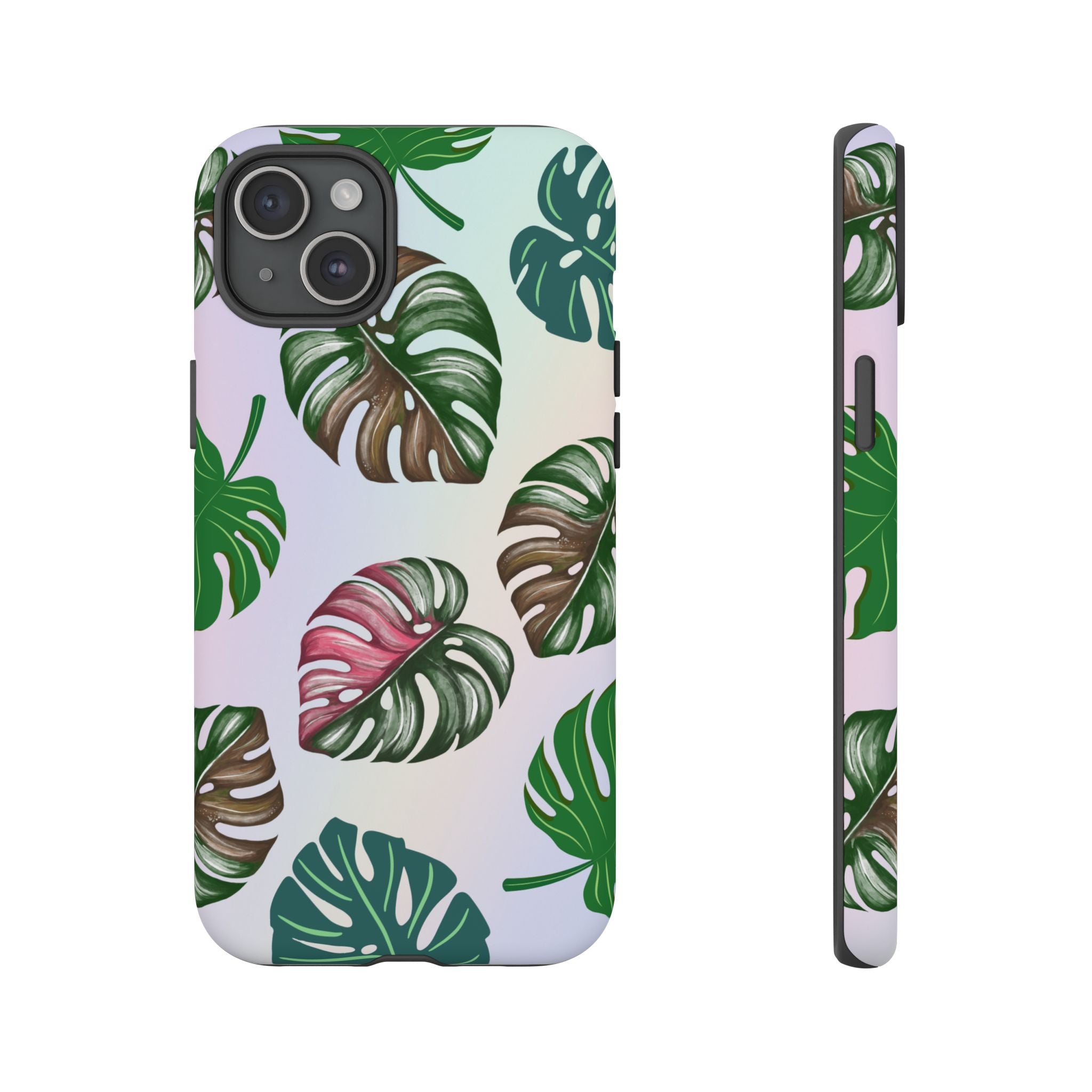 Tough Cases - Monstera Leaf Themed Phone Protection for iPhone, Samsung, and Google Pixel (Matte/Glossy)