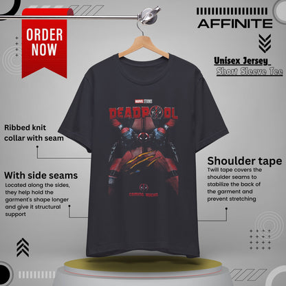 T-Shirt Deadpool Graphic Tee - Superhero Fan T-Shirt for Men & Women Dark Grey