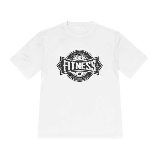 T-Shirt Moisture Wicking Fitness Shirt - Unisex Workout Tee for Gym, Running, Yoga White