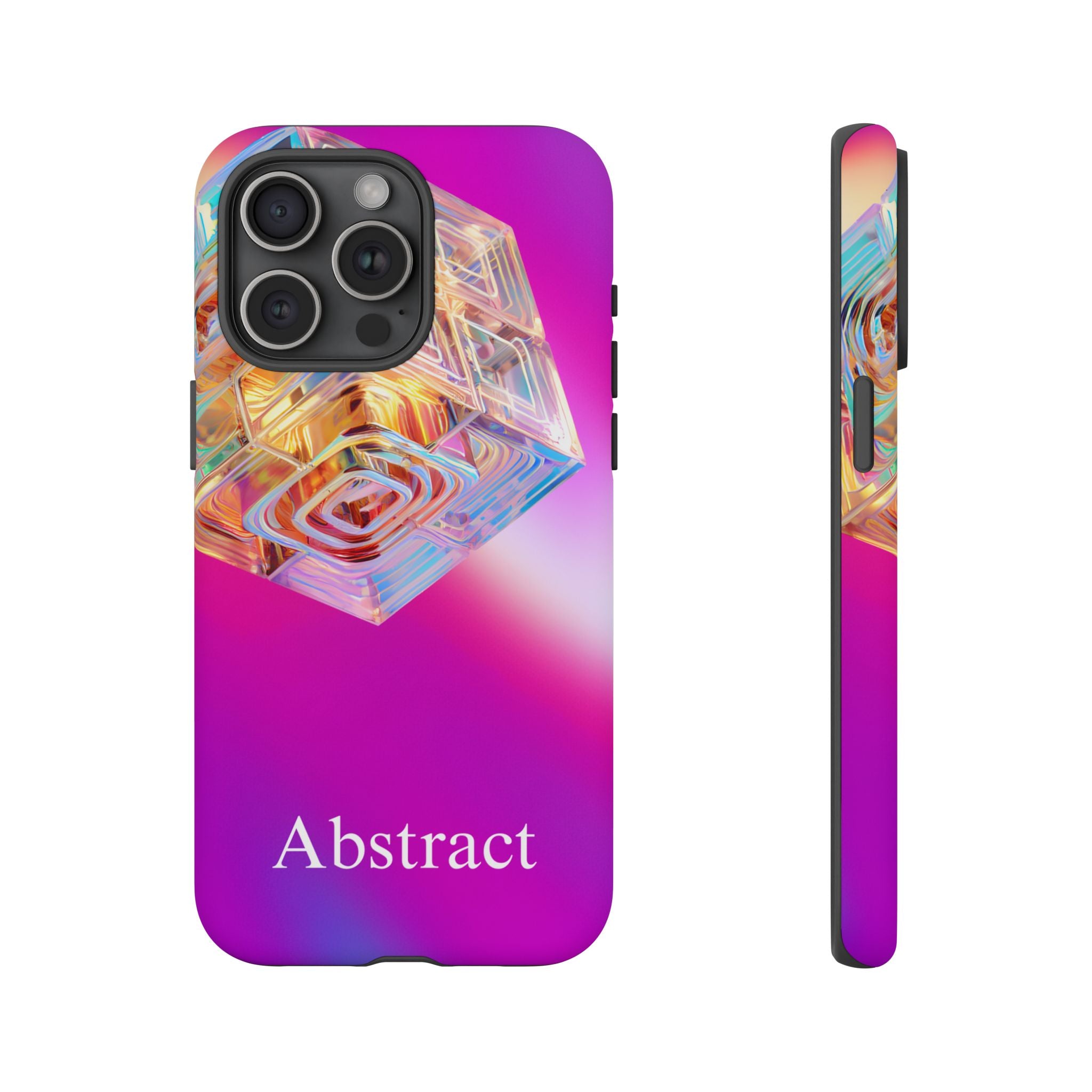 Vibrant 3D Cube Phone Case - Colorful Gradient Art for iPhone, Samsung & Pixel