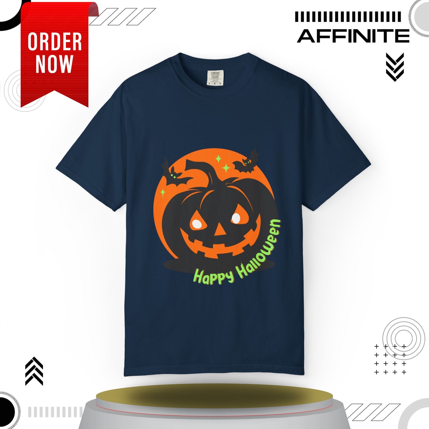 T-Shirt Mens Halloween T Shirts - Wickedly Soft Garment-Dyed Tee True Navy