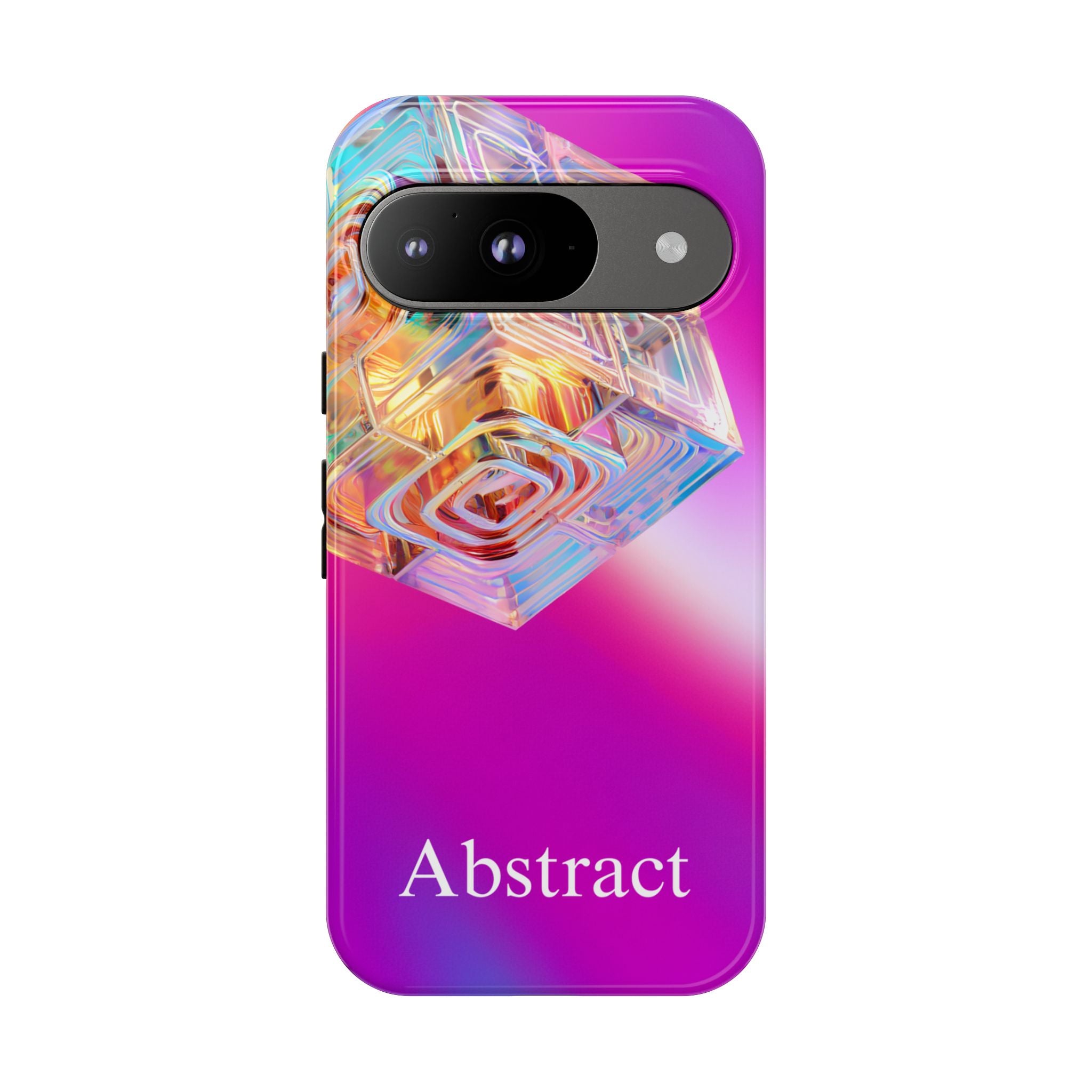 Vibrant 3D Cube Phone Case - Colorful Gradient Art for iPhone, Samsung & Pixel