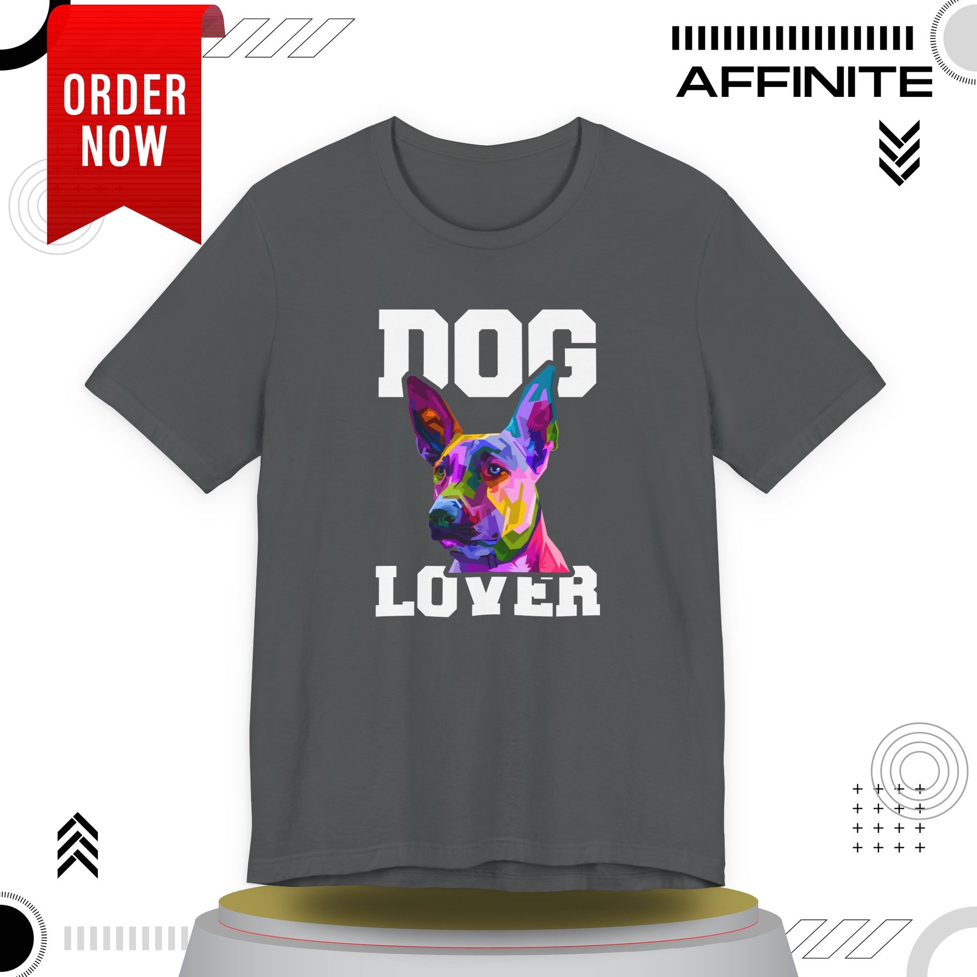 T-Shirt T Shirt Drawing - Dog Lover Graphic Tee (Unisex Cotton)