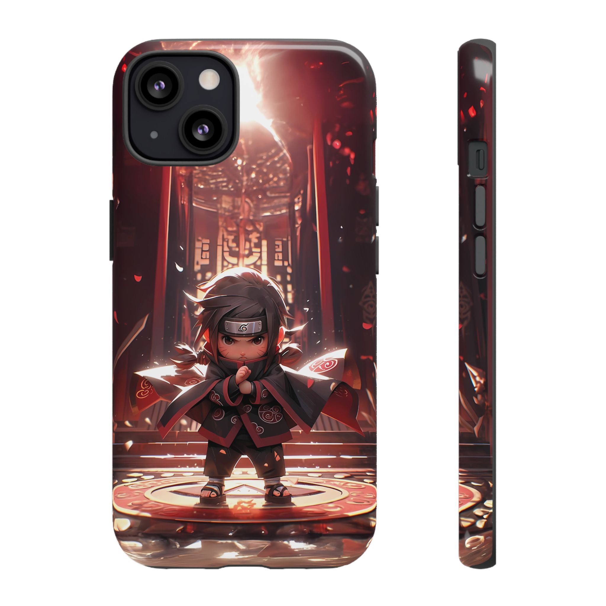 Chibi Itachi Tough Phone Case – Anime Protective Case for iPhone & Samsung, UV Resistant, Durable & Stylish
