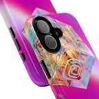 Vibrant 3D Cube Phone Case - Colorful Gradient Art for iPhone, Samsung & Pixel