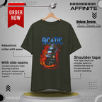 T-Shirt Rock In T Shirt - AC/DC Graphic Tee (Unisex Rock Shirt) Dark Olive