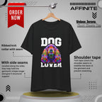 T-Shirt Dog Lover Graphic Tee | Unisex Short Sleeve T-Shirt for Dog Enthusiasts Black