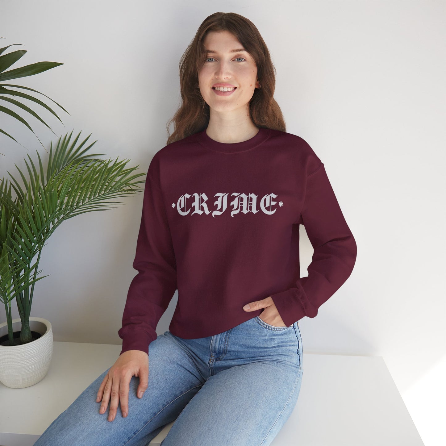 Sweatshirt CRIME Graphic Sweatshirt - Unisex Heavy Blend Crewneck (Cotton/Polyester)
