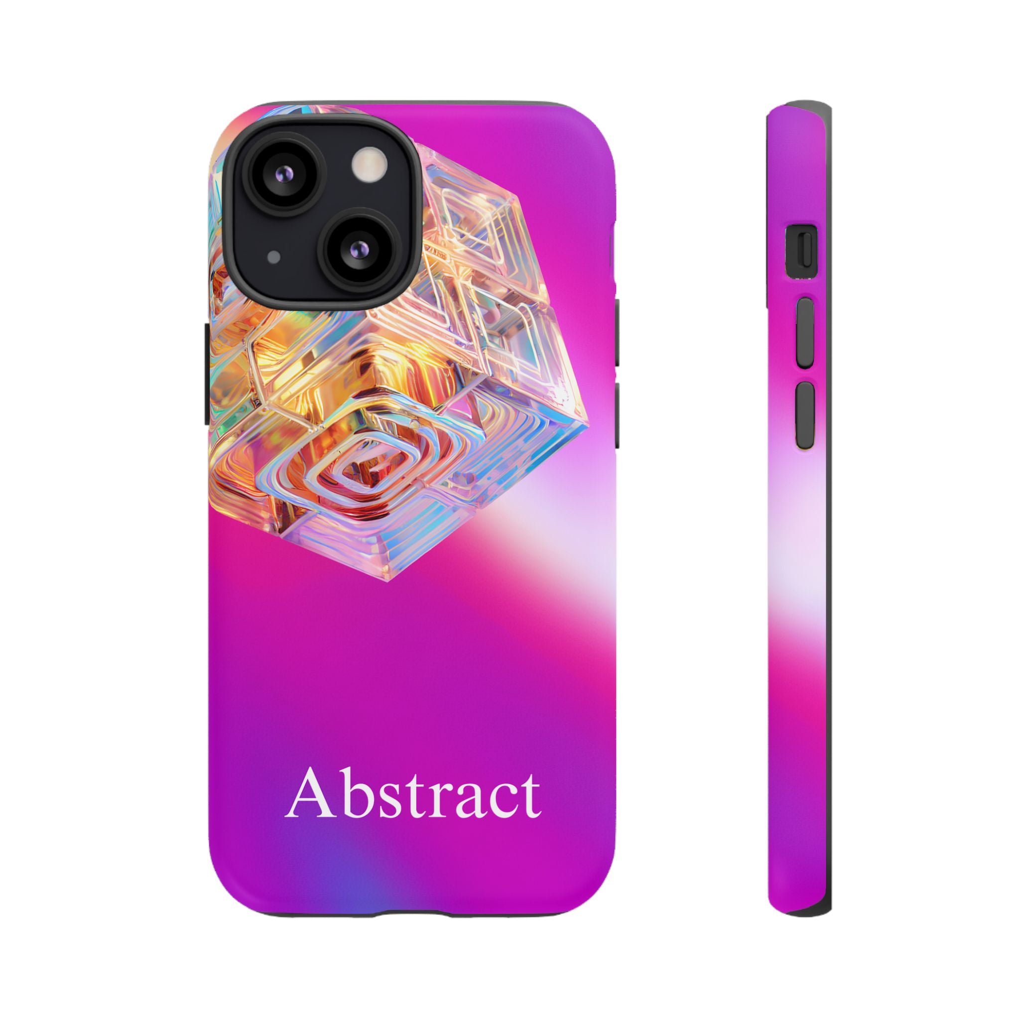 Vibrant 3D Cube Phone Case - Colorful Gradient Art for iPhone, Samsung & Pixel