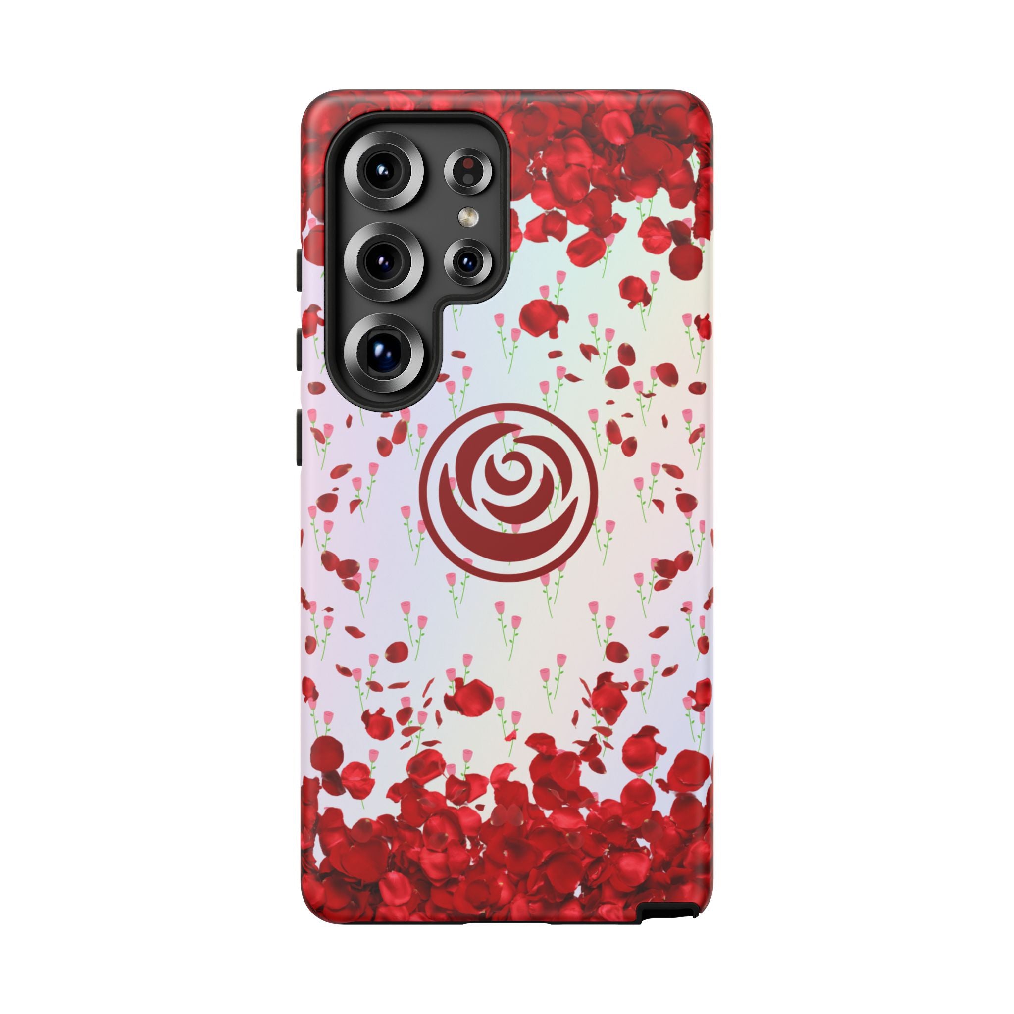 Tough Cases - Red Blossom Elegance Themed Phone Protection for iPhone, Samsung, and Google Pixel (Matte/Glossy)