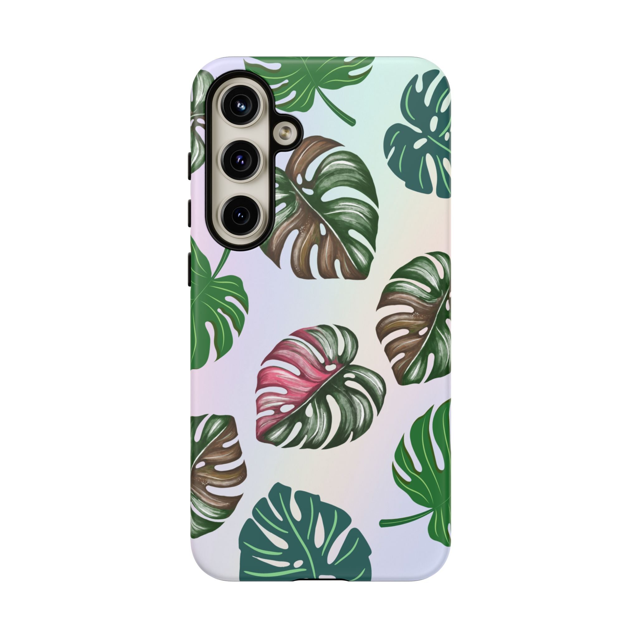Tough Cases - Monstera Leaf Themed Phone Protection for iPhone, Samsung, and Google Pixel (Matte/Glossy)