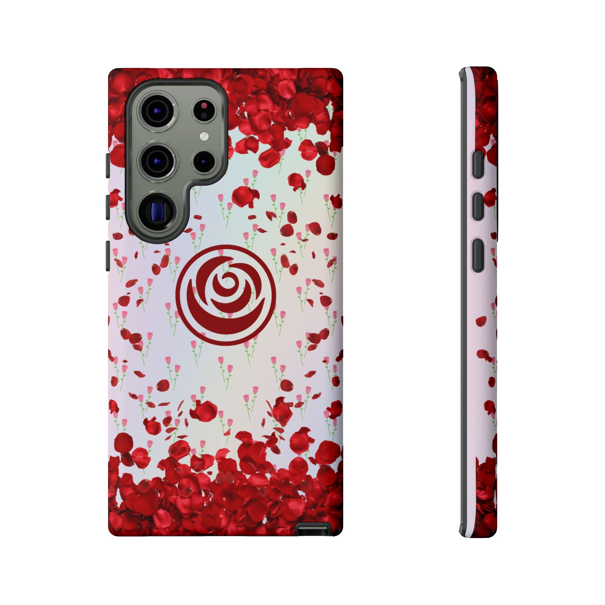 Tough Cases - Red Blossom Elegance Themed Phone Protection for iPhone, Samsung, and Google Pixel (Matte/Glossy)