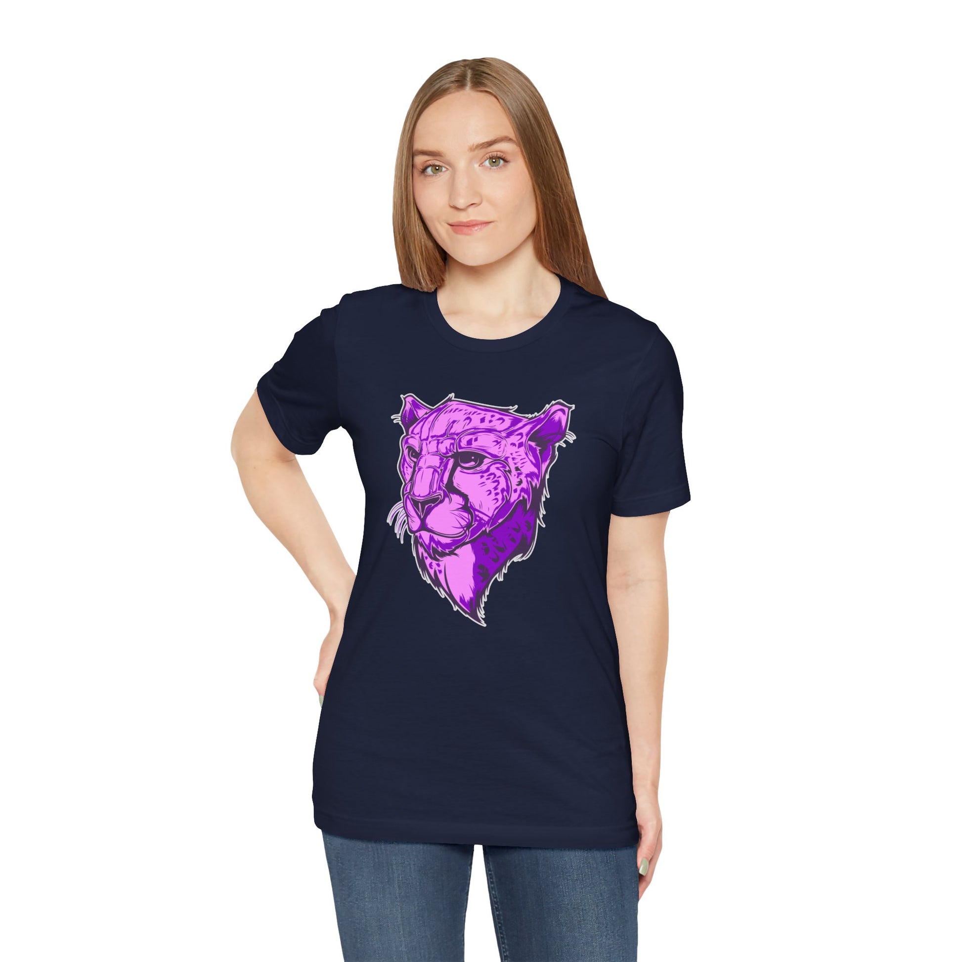 T-Shirt Vibrant Purple Leopard Tee - Unisex Jersey Shirt, Wild Animal Print, Graphic Tee, Gifts for Nature Lovers, Unique Artwear, Stylish [...]