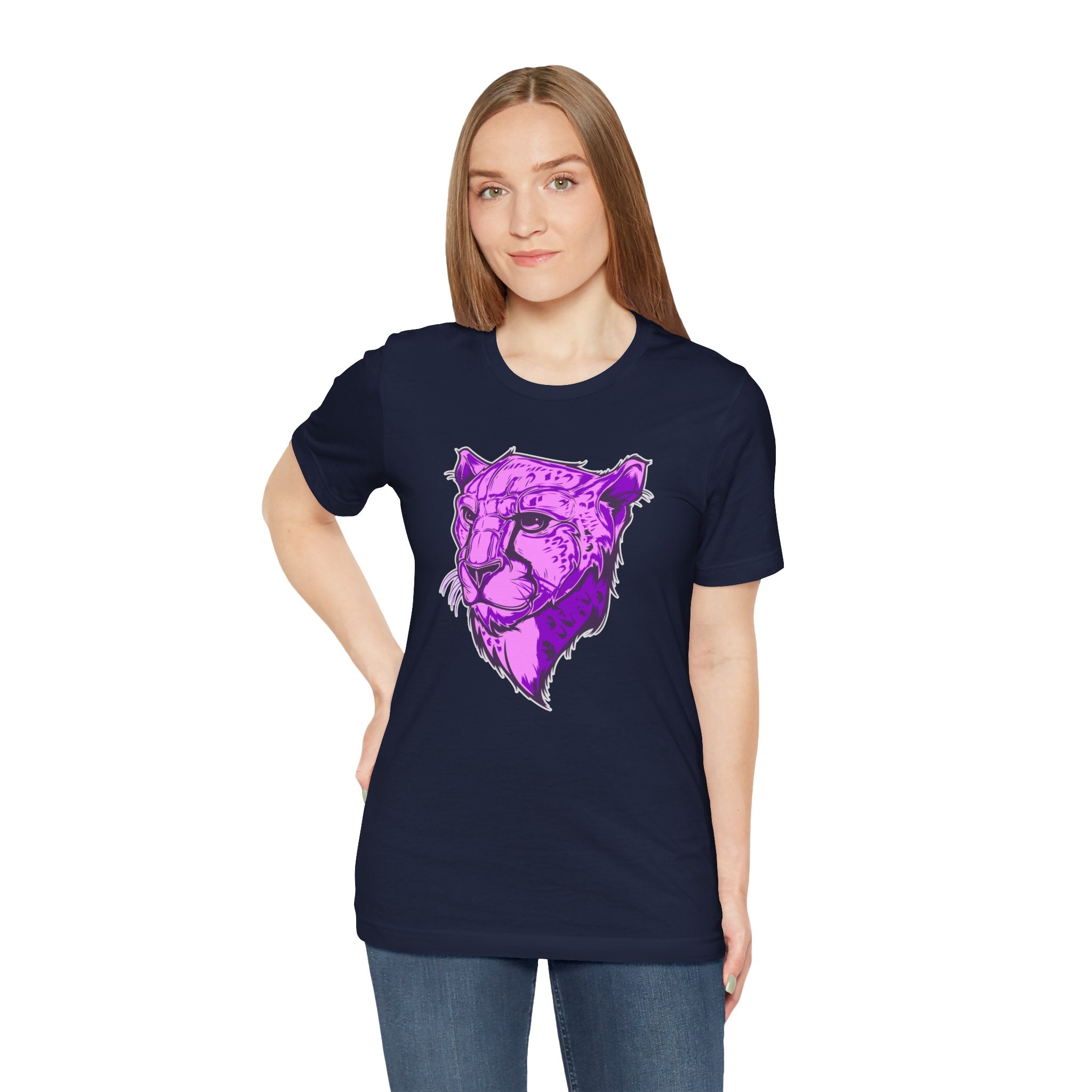 T-Shirt Vibrant Purple Leopard Tee - Unisex Jersey Shirt, Wild Animal Print, Graphic Tee, Gifts for Nature Lovers, Unique Artwear, Stylish [...]