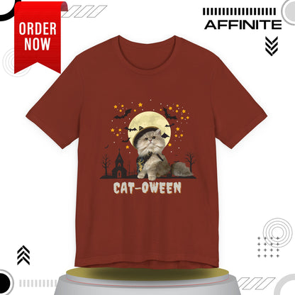 T-Shirt Unisex Halloween Cat Tee Good ‘Cat-oween’ – Perfect for Cat Lovers & Halloween Fans!