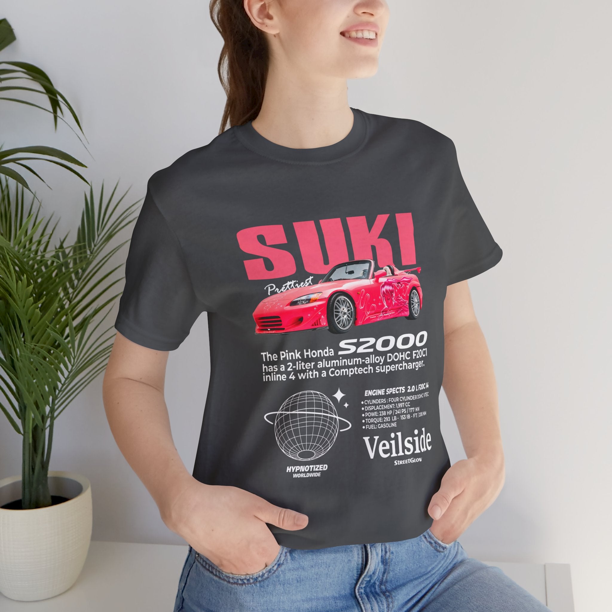 Suki Honda S2000 Shirt – Fast Car Anime T-Shirt | Unisex Retro Japanese Design by Bella+Canvas