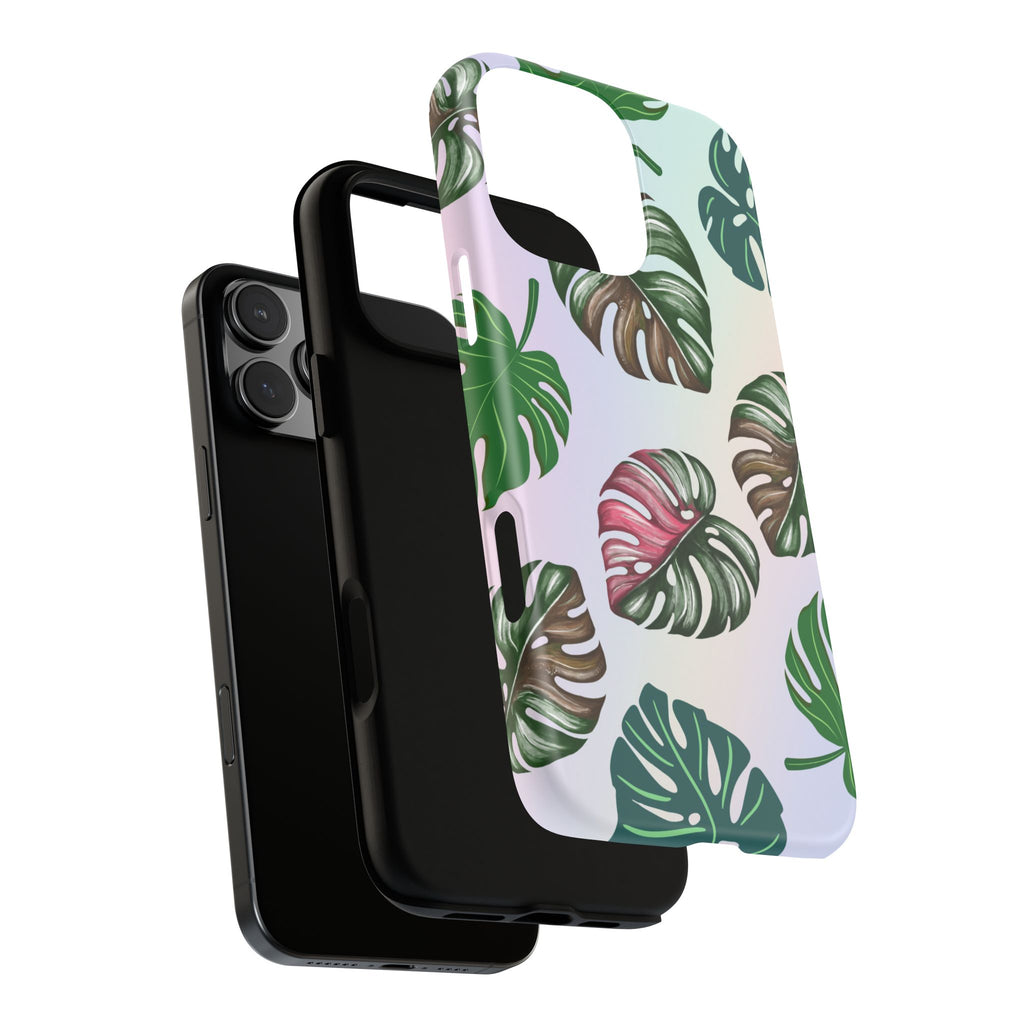Tough Cases - Monstera Leaf Themed Phone Protection for iPhone, Samsung, and Google Pixel (Matte/Glossy)
