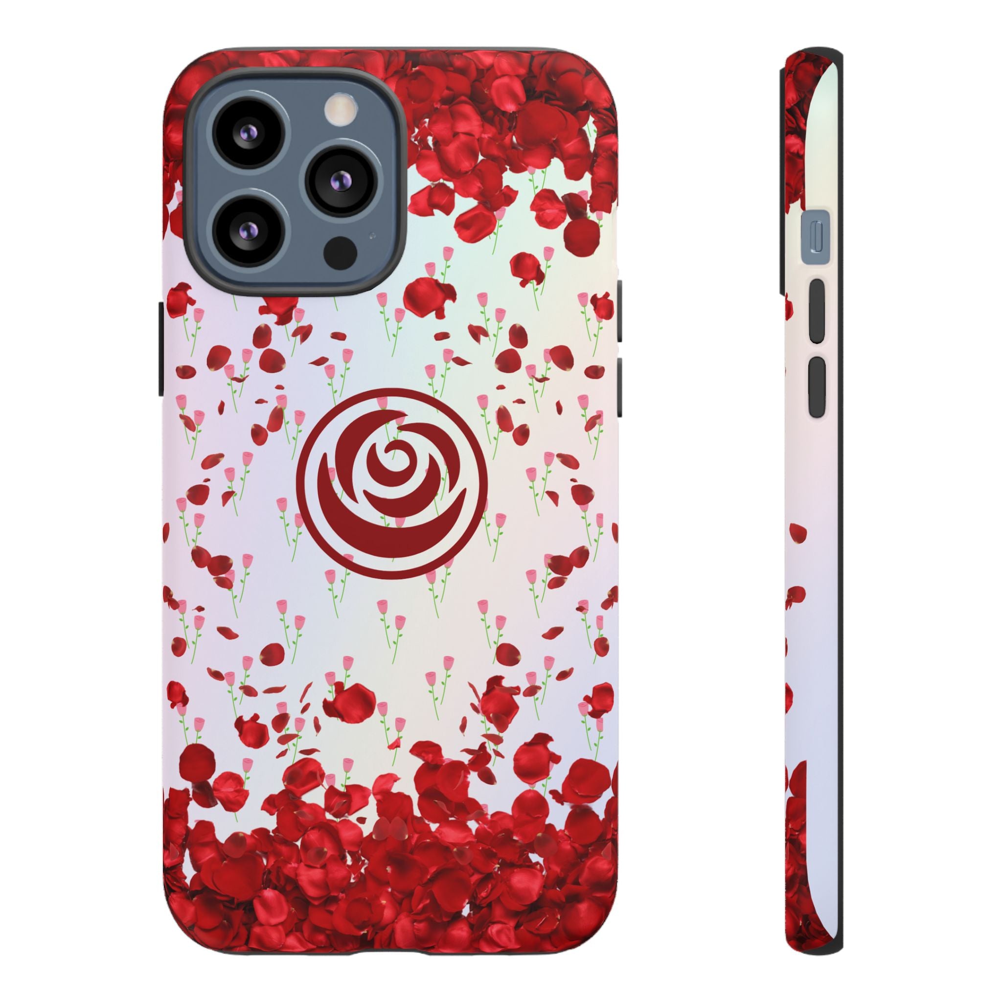 Tough Cases - Red Blossom Elegance Themed Phone Protection for iPhone, Samsung, and Google Pixel (Matte/Glossy)