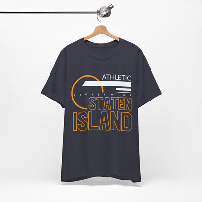 T-Shirt Unisex T Shirt - Athletic Staten Island Tee | Casual Comfort Fit | Affinite Heather Midnight Navy
