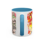 Lazy Yoga Labubu Cartoon Accent Coffee Mug - Fun and Playful Design for Coffee Lovers