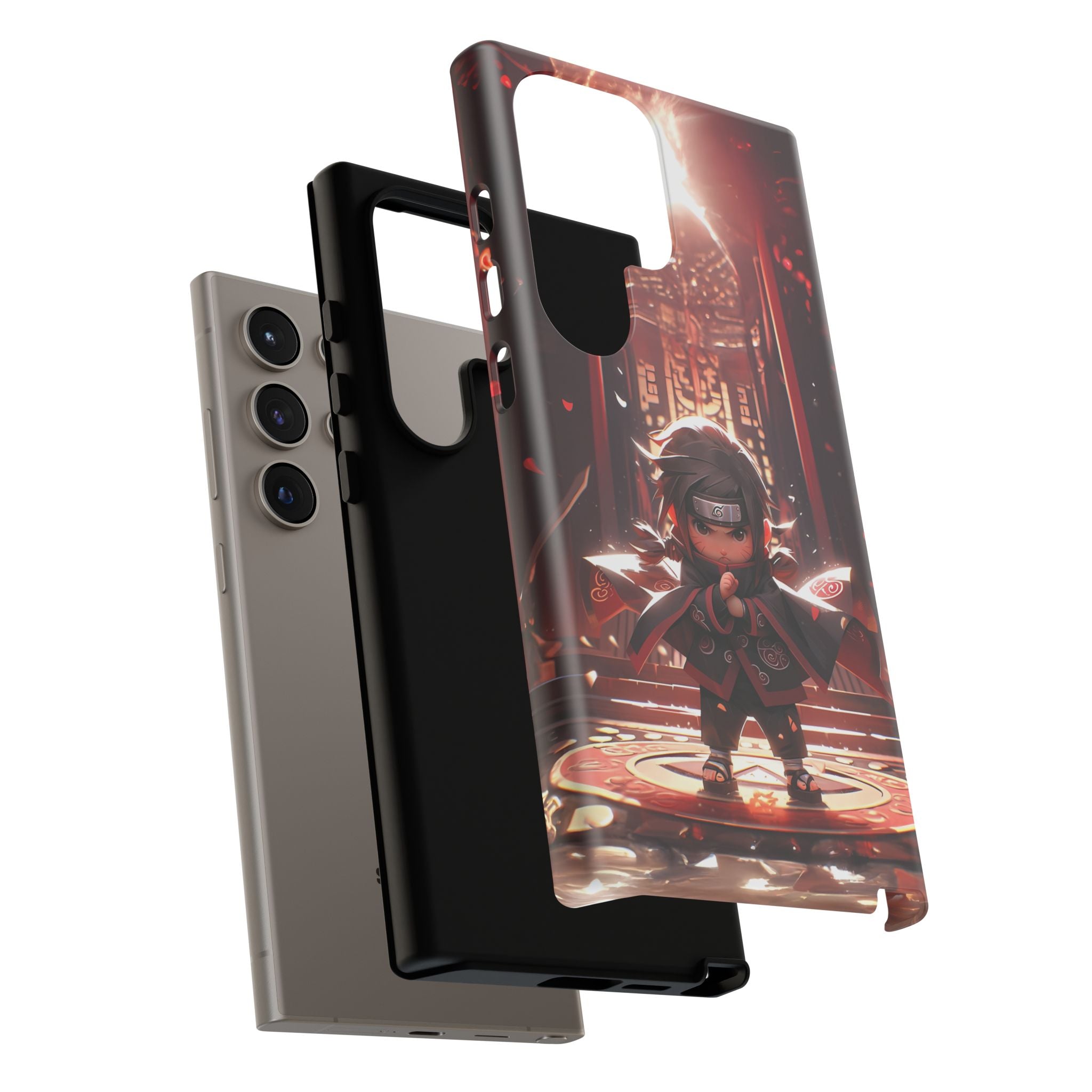Chibi Itachi Tough Phone Case – Anime Protective Case for iPhone & Samsung, UV Resistant, Durable & Stylish