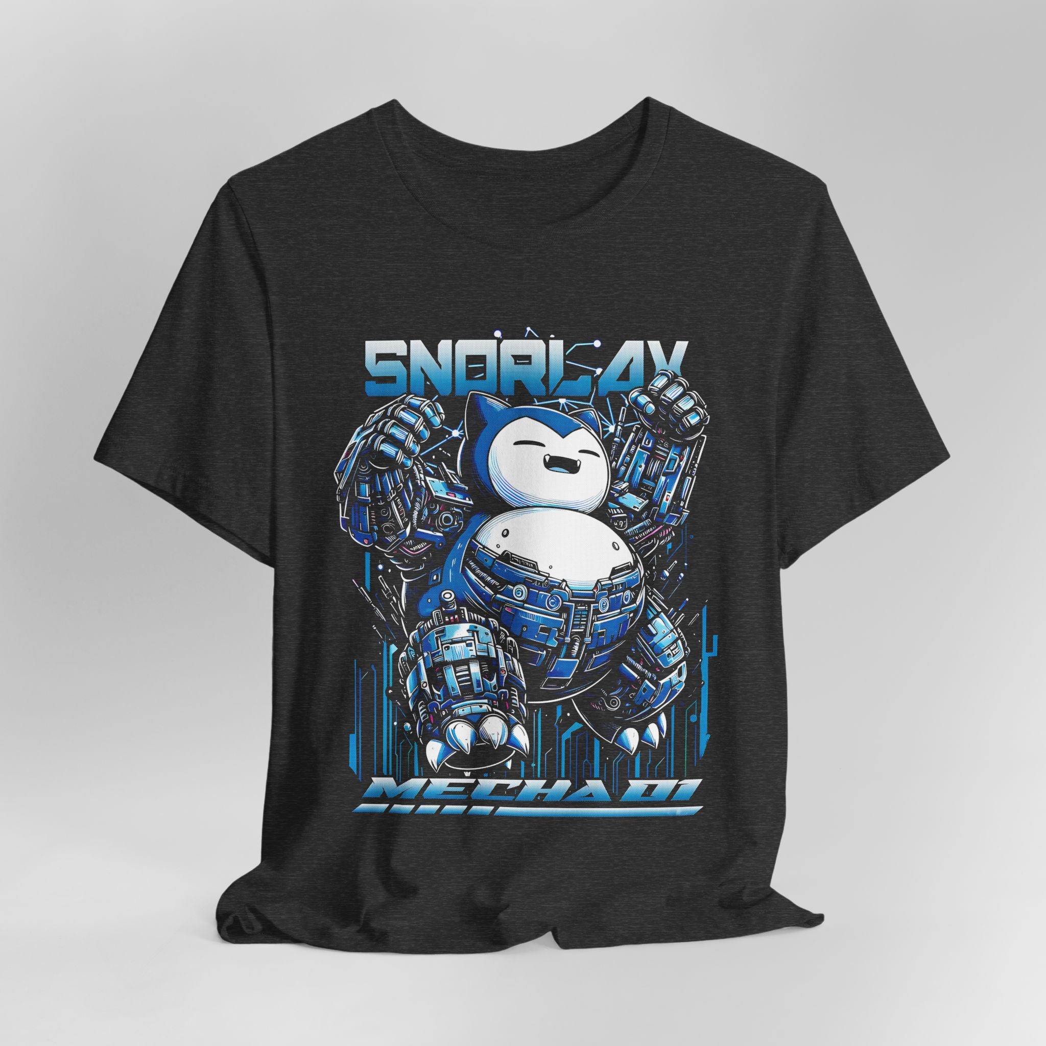 Robot Snorlax Shirt – Anime-Inspired Graphic Tee by Bella+Canvas