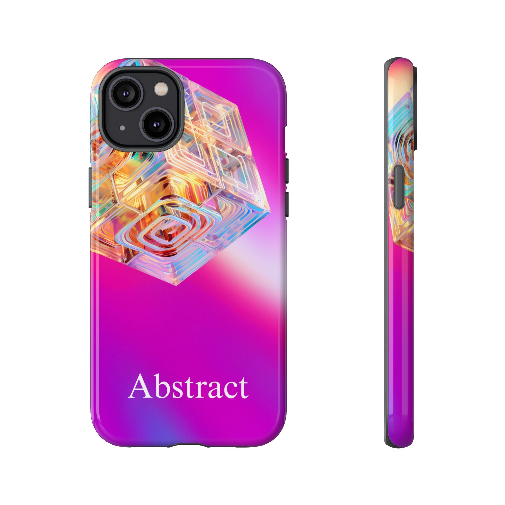 Vibrant 3D Cube Phone Case - Colorful Gradient Art for iPhone, Samsung & Pixel