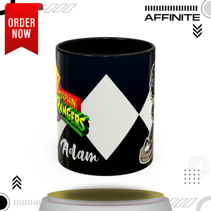 Mug Mighty Morphin Power Rangers Black Ranger Ceramic Mug - 11oz & 15oz Coffee Mug - Accent Mug for Pop Culture Fans
