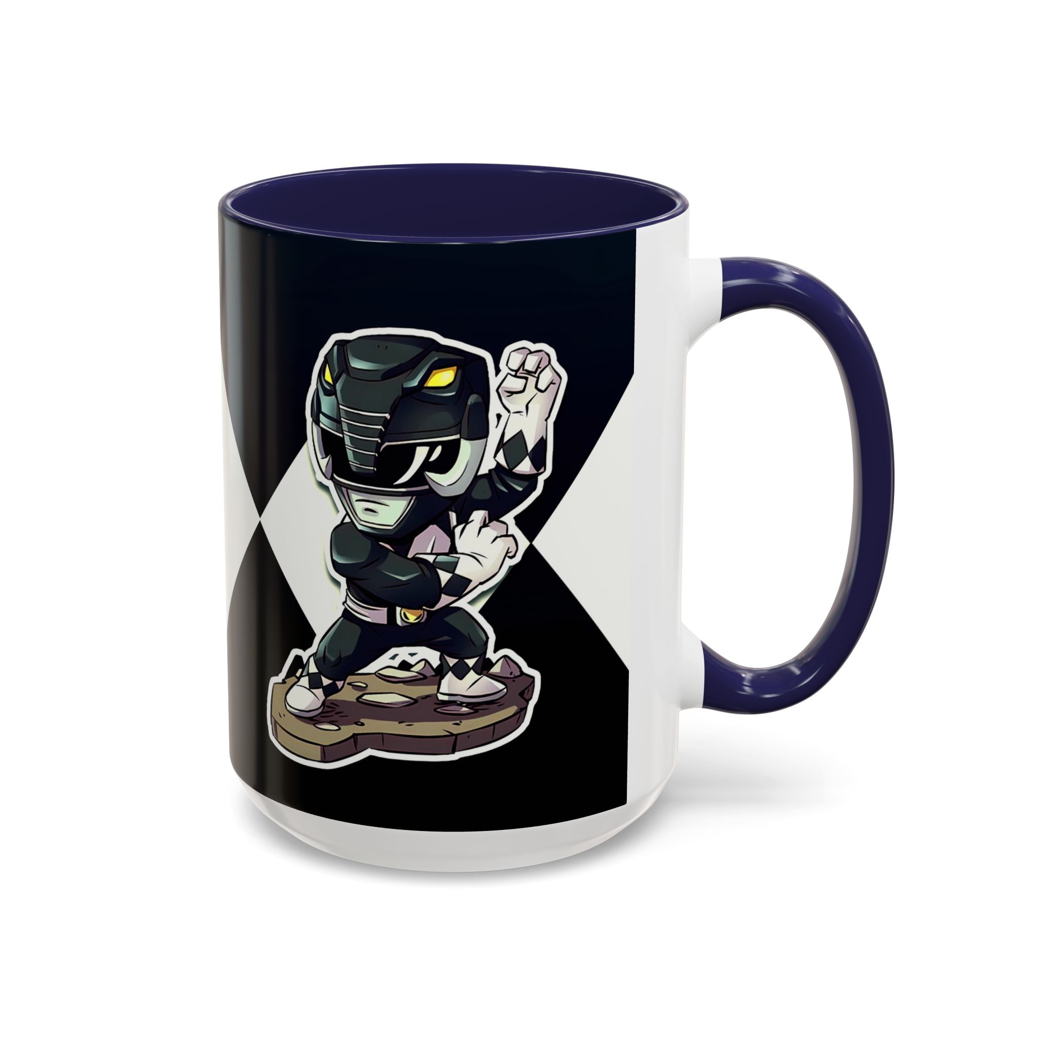 Mighty Morphin Power Rangers Black Ranger Ceramic Mug - 11oz & 15oz Coffee Mug - Accent Mug for Pop Culture Fans