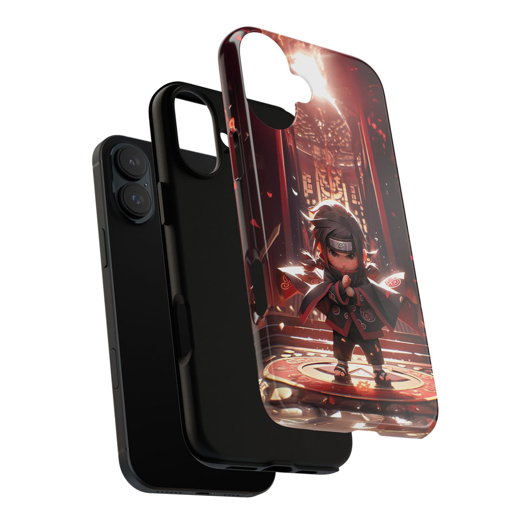 Chibi Itachi Tough Phone Case – Anime Protective Case for iPhone & Samsung, UV Resistant, Durable & Stylish