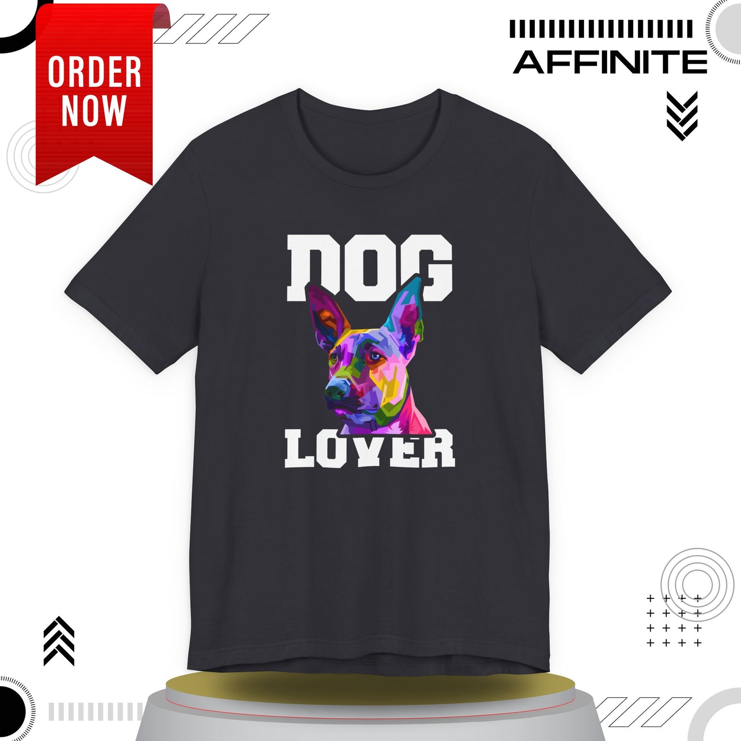 T-Shirt T Shirt Drawing - Dog Lover Graphic Tee (Unisex Cotton)
