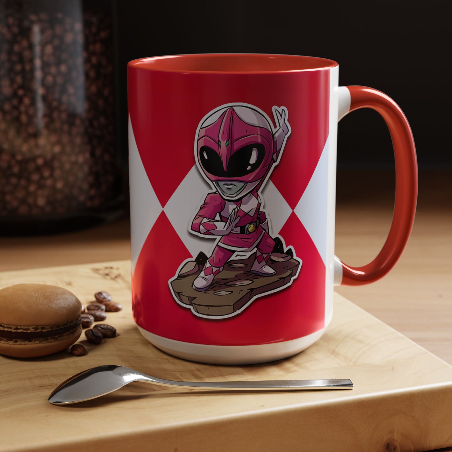 Mug Mighty Morphin Power Rangers Pink Ranger Ceramic Mug - 11oz & 15oz Coffee Mug - Accent Mug for Pop Culture Fans