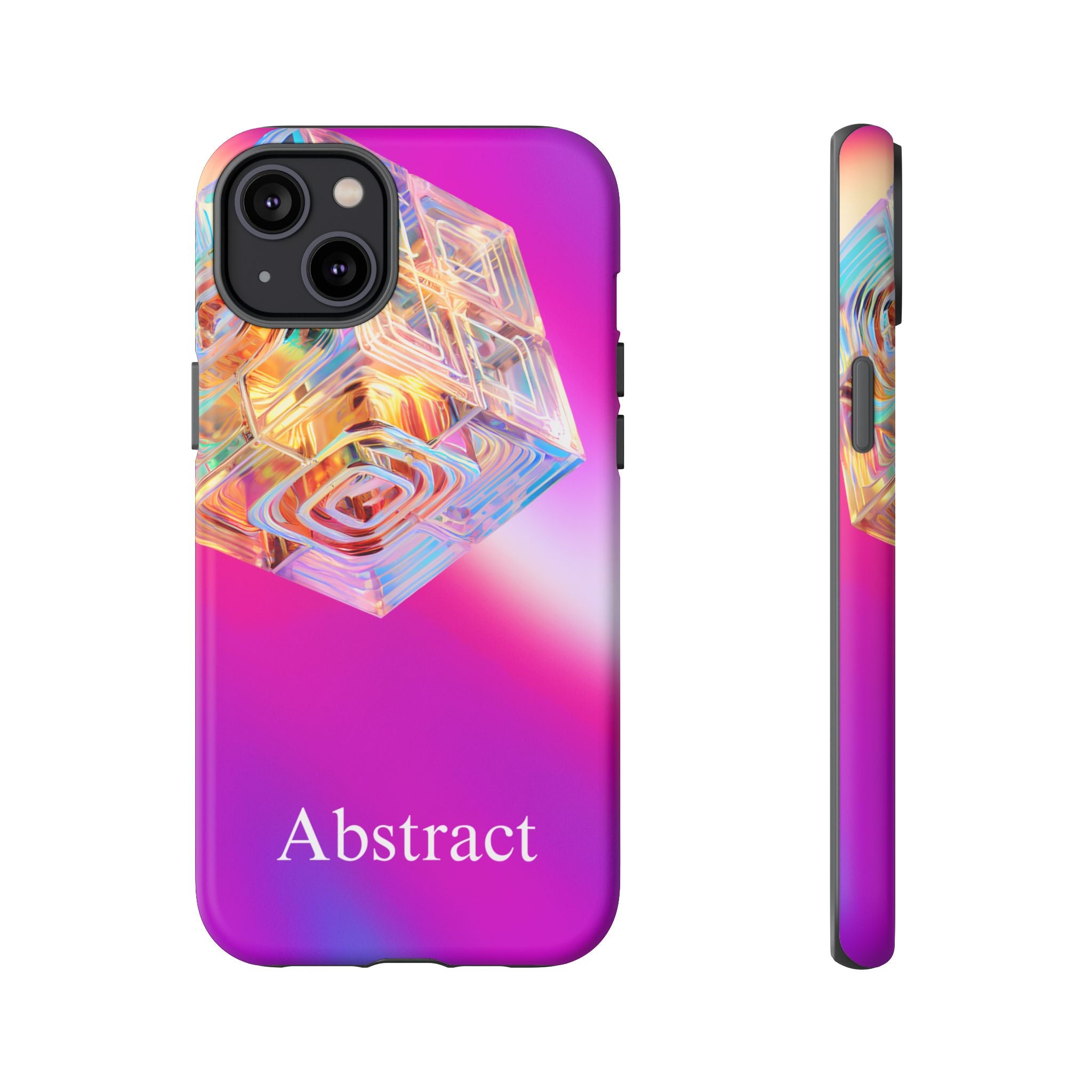 Vibrant 3D Cube Phone Case - Colorful Gradient Art for iPhone, Samsung & Pixel