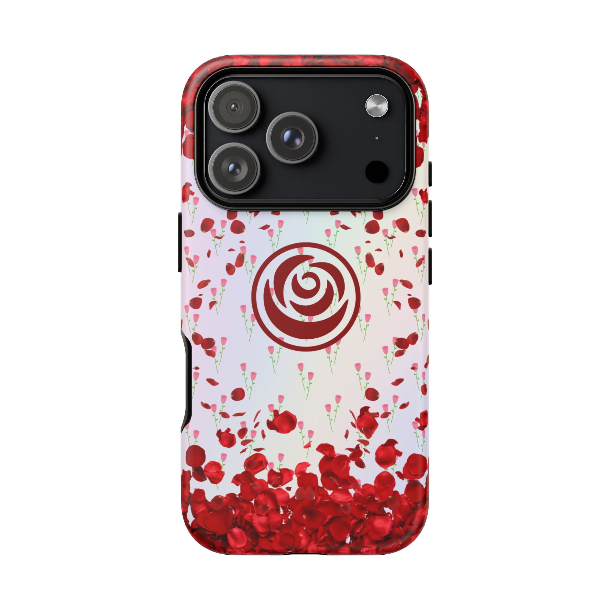 Tough Cases - Red Blossom Elegance Themed Phone Protection for iPhone, Samsung, and Google Pixel (Matte/Glossy)