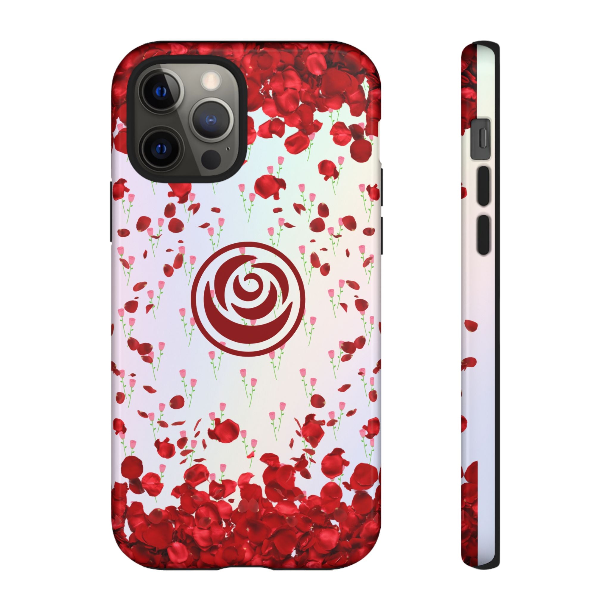 Tough Cases - Red Blossom Elegance Themed Phone Protection for iPhone, Samsung, and Google Pixel (Matte/Glossy)