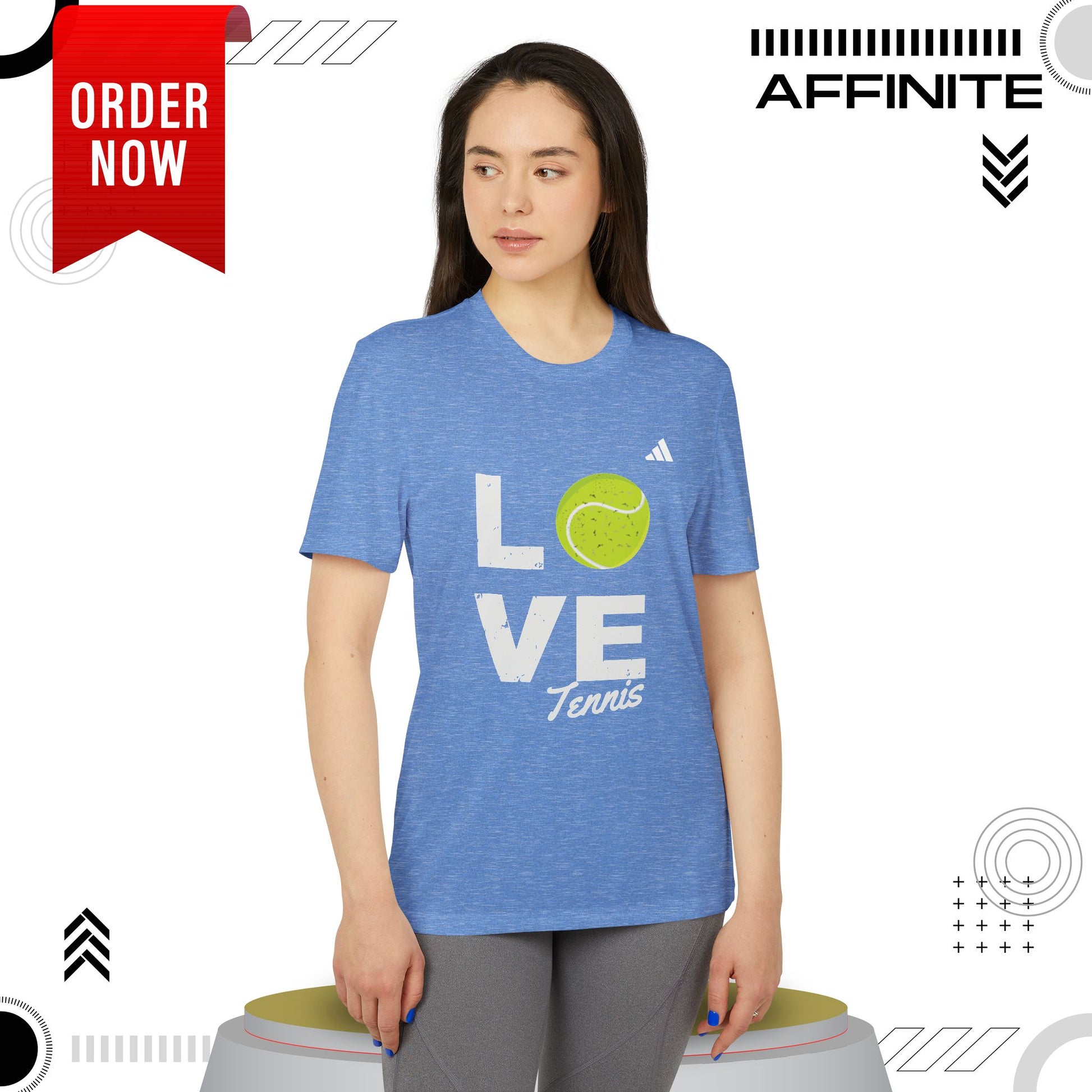 T-Shirt Love Tennis Unisex Sport T-shirt, Athletic Tee, Gift for Tennis Lovers, Tennis Apparel, Sportswear, Fitness Clothing by Adidas