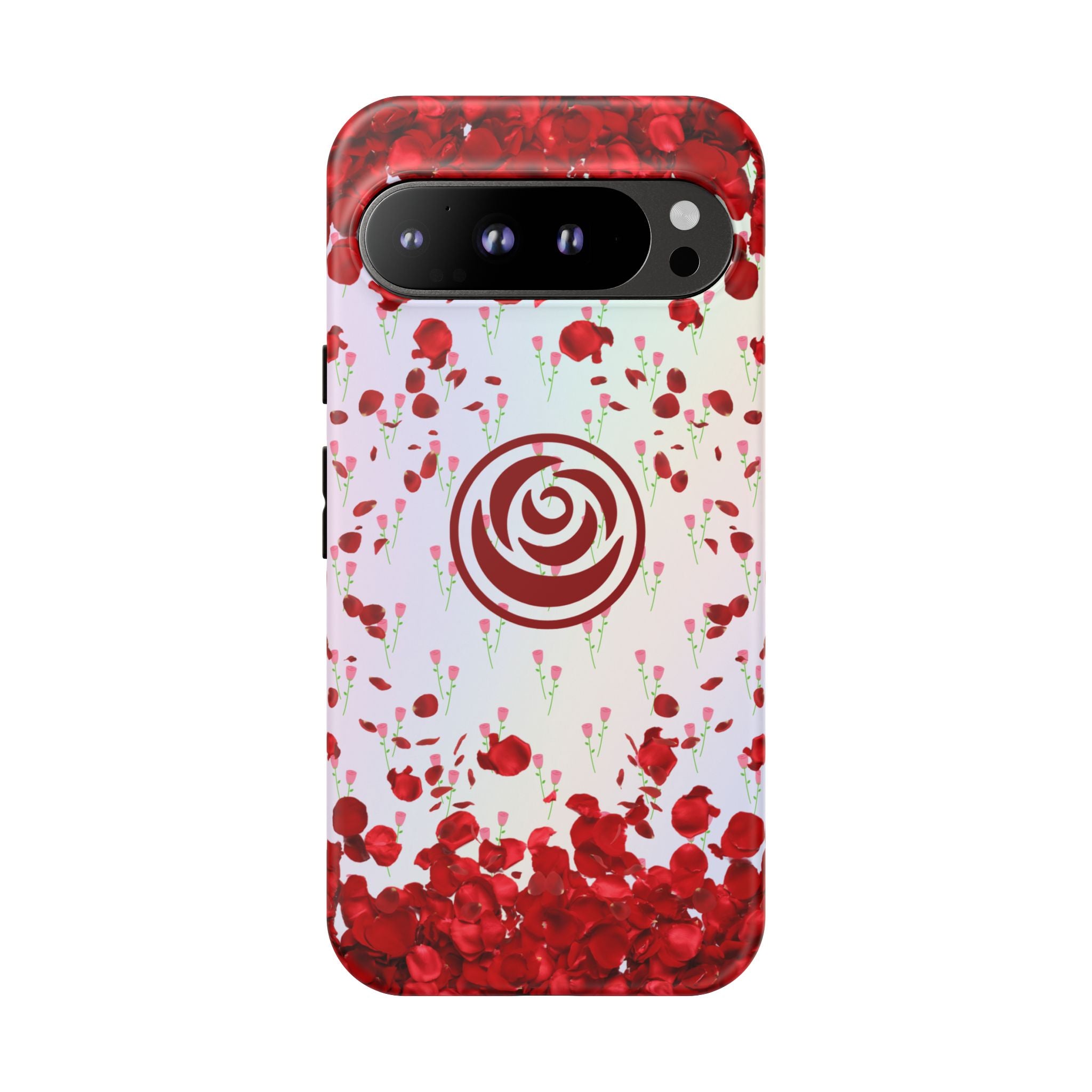 Tough Cases - Red Blossom Elegance Themed Phone Protection for iPhone, Samsung, and Google Pixel (Matte/Glossy)