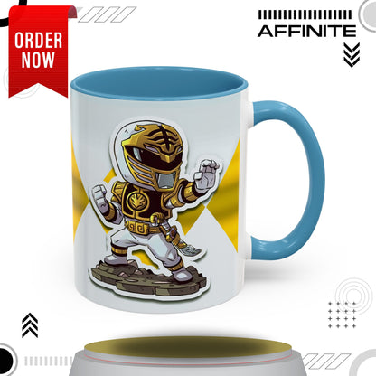 Mug White Ranger Mug – 11oz & 15oz Mighty Morphin Power Rangers Ceramic Cup 11oz Light Blue