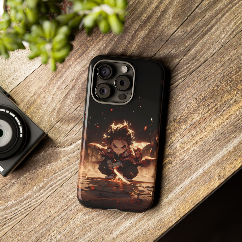 Tough Phone Case – Chibi Tanjiro Kamado Anime Protective Case for iPhone & Samsung