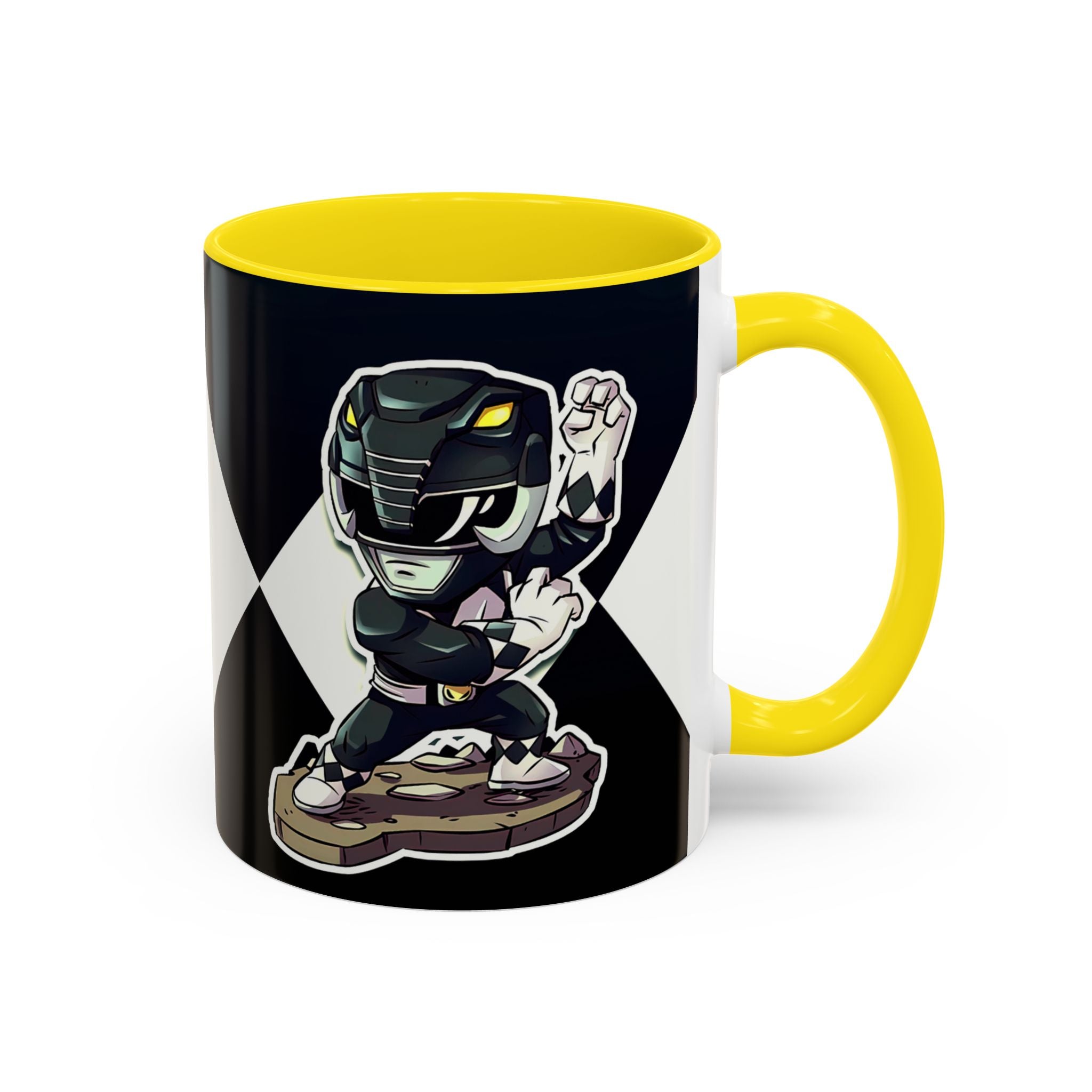 Mighty Morphin Power Rangers Black Ranger Ceramic Mug - 11oz & 15oz Coffee Mug - Accent Mug for Pop Culture Fans