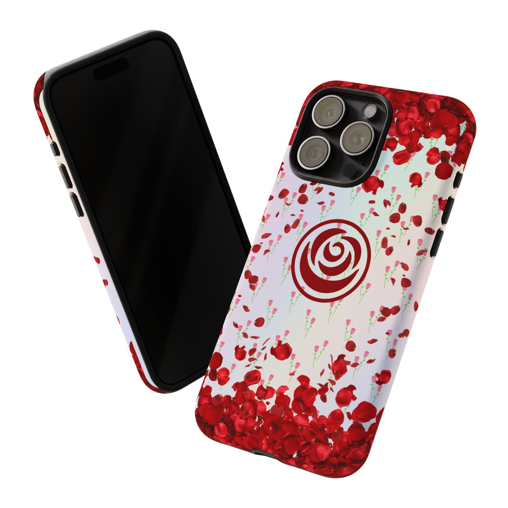 Tough Cases - Red Blossom Elegance Themed Phone Protection for iPhone, Samsung, and Google Pixel (Matte/Glossy)