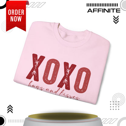 Sweatshirt XOXO Hugs and Kisses Crewneck Sweatshirt - Cozy Valentine's Day Gift
