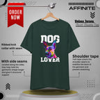T-Shirt T Shirt Drawing - Dog Lover Graphic Tee (Unisex Cotton) Forest