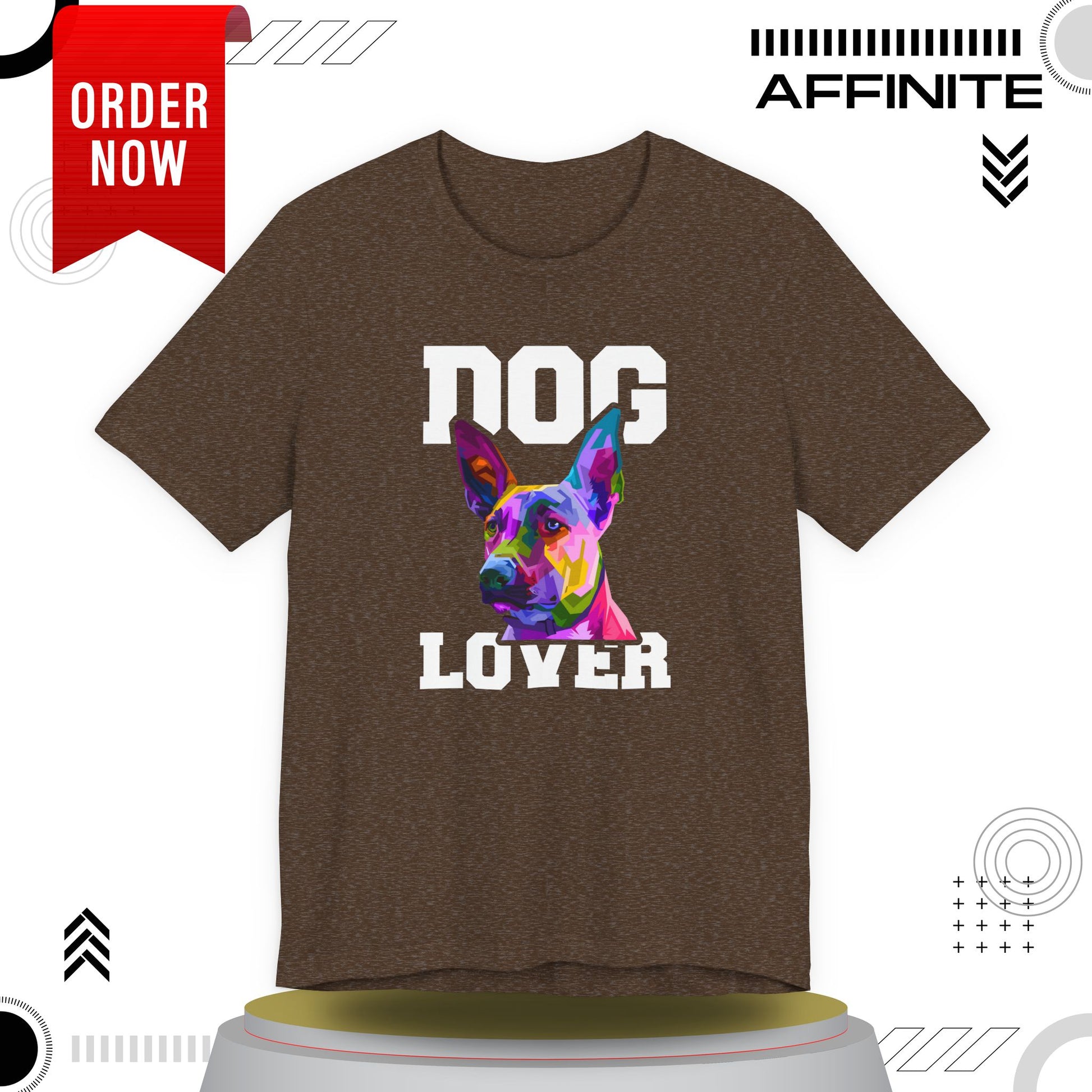 T-Shirt T Shirt Drawing - Dog Lover Graphic Tee (Unisex Cotton)
