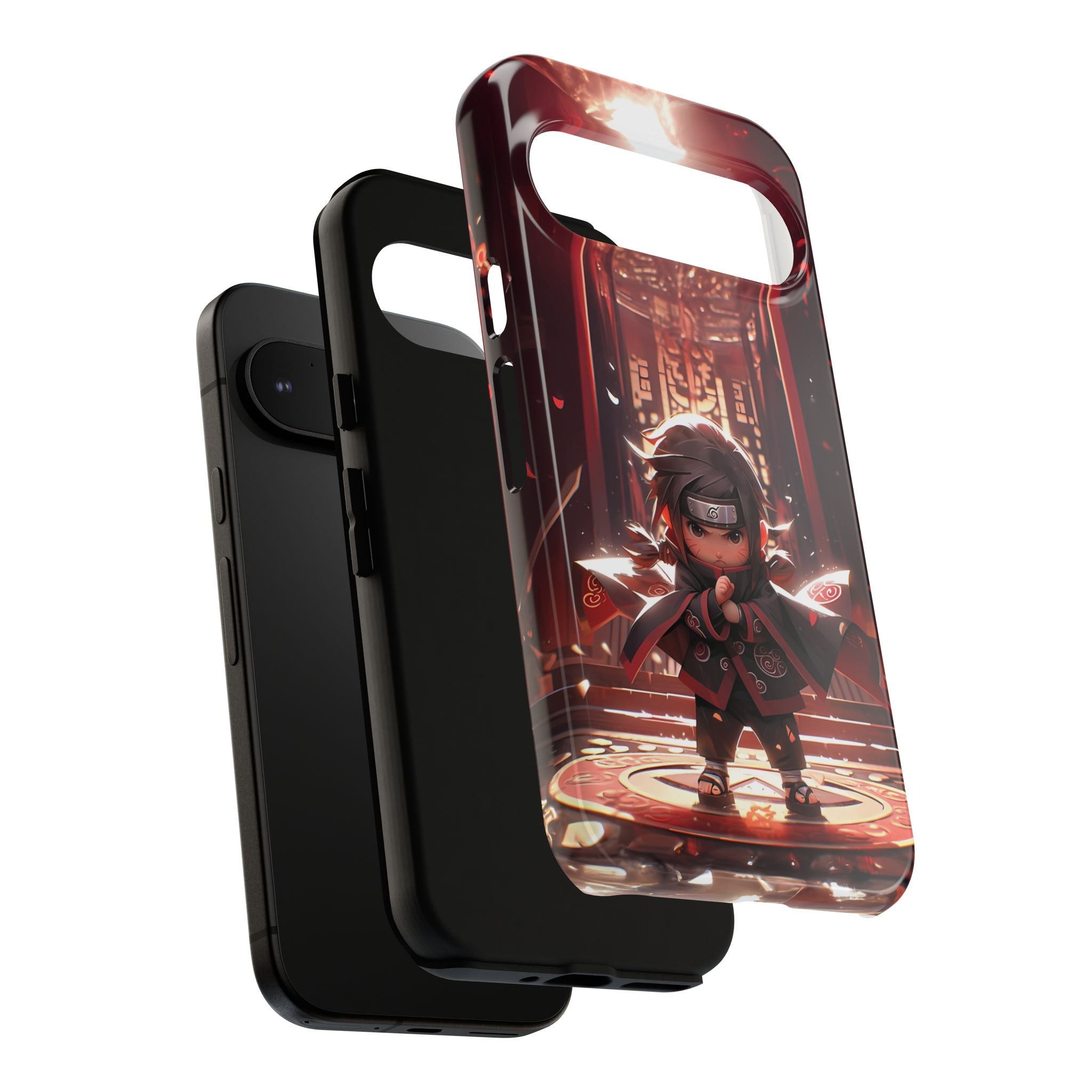 Chibi Itachi Tough Phone Case – Anime Protective Case for iPhone & Samsung, UV Resistant, Durable & Stylish