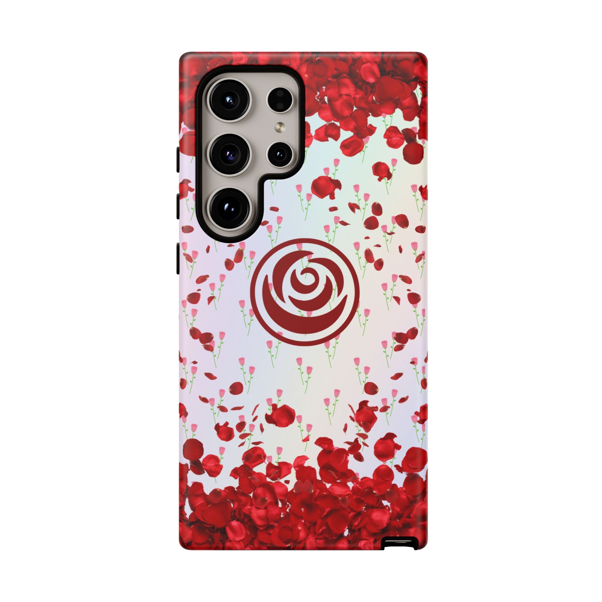 Tough Cases - Red Blossom Elegance Themed Phone Protection for iPhone, Samsung, and Google Pixel (Matte/Glossy)