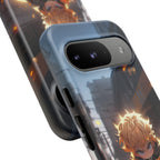 Chibi Zenitsu Lightning Tough Phone Case – Anime Protective Case for iPhone & Samsung, UV Resistant, Durable & Stylish