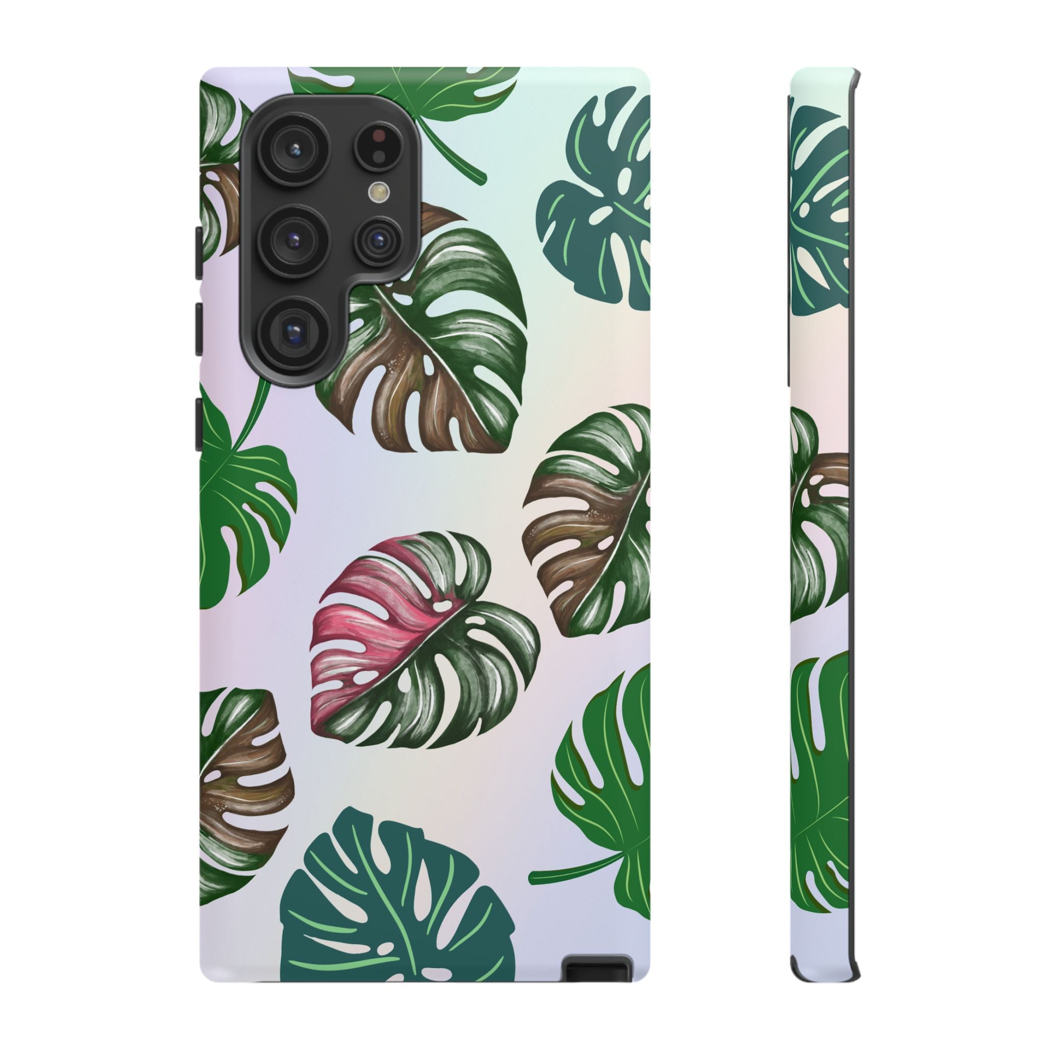 Tough Cases - Monstera Leaf Themed Phone Protection for iPhone, Samsung, and Google Pixel (Matte/Glossy)
